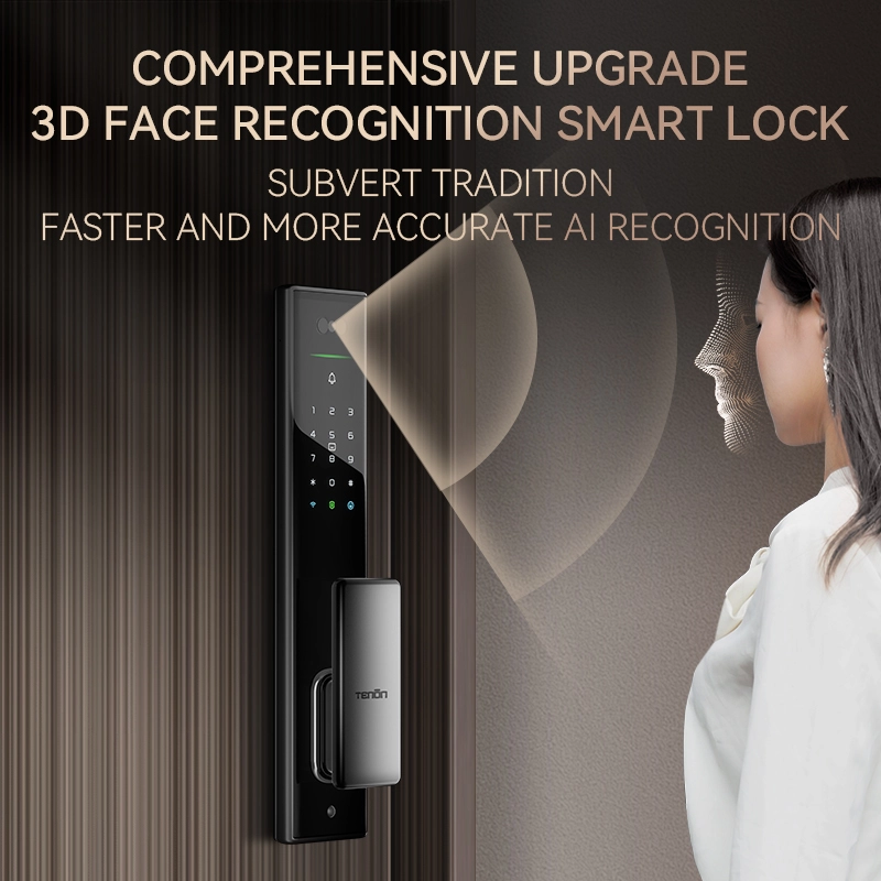 Tenon A5 pro Ultra Slim 18mm Automatic Control Built-in WiFi Palm Vein Unlock Smart Door Lock with Display and Digital Door Viewer