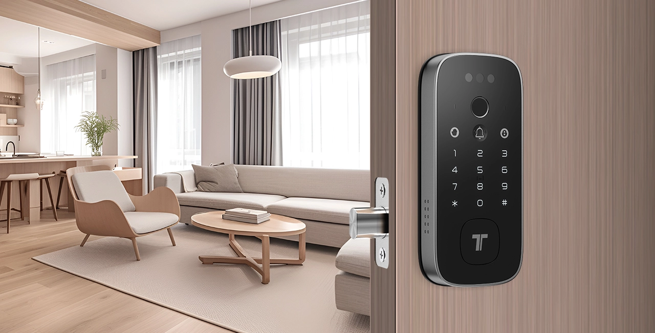 Tenon K10 pro Built-in WiFi Palm Vein Unlock Smart Door Lock with Display and Digital Door Viewer