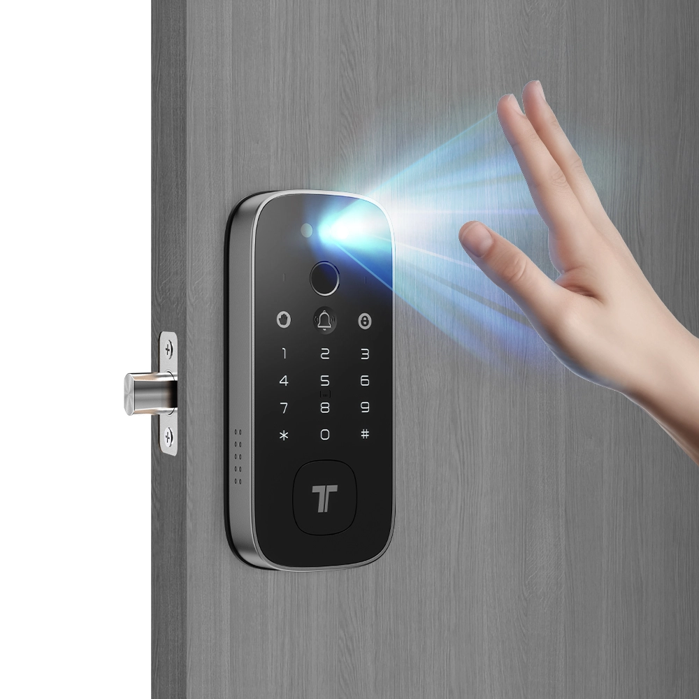  Tenon K10 pro Built-in WiFi Palm Vein Unlock Smart Door Lock with Display and Digital Door Viewer