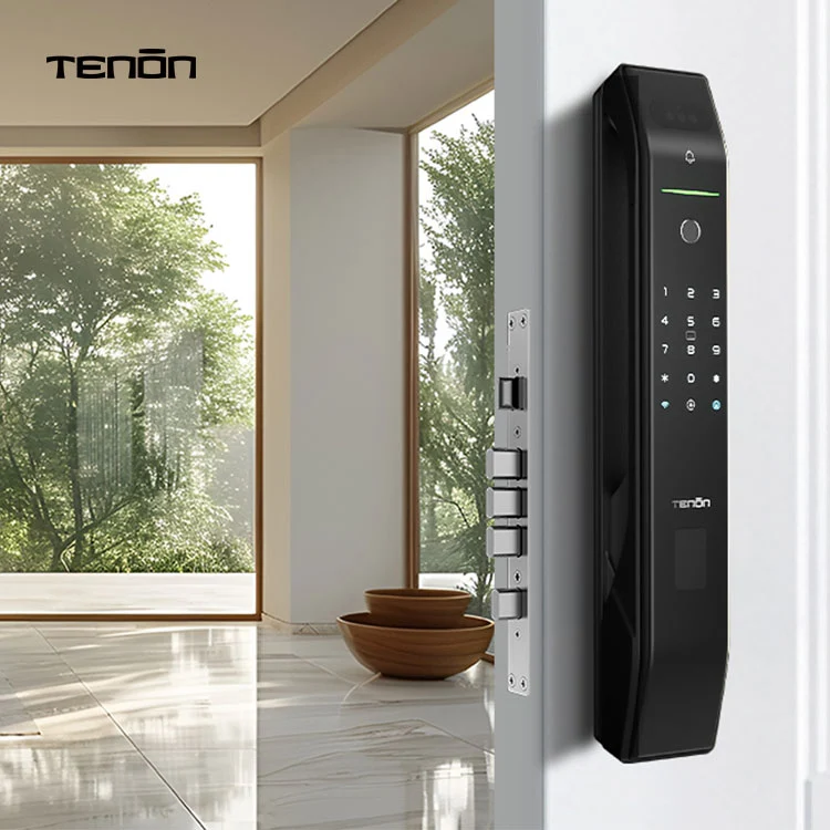 Tenon D7 pro 3D Face Recognition Built-in WiFi Palm Vein Unlock Smart Door Lock with Display And Digital Door Viewer