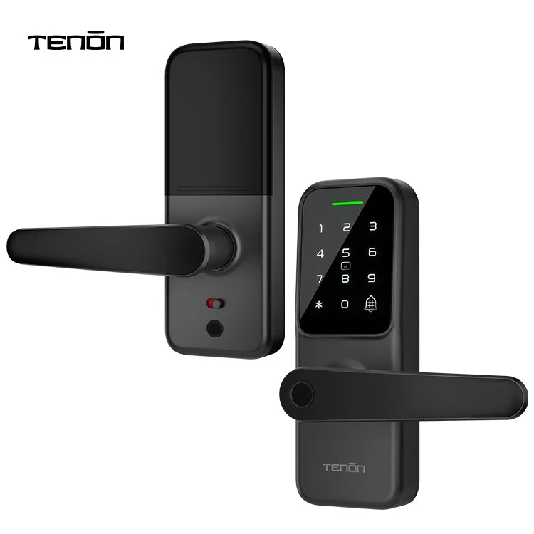 TENON K8 Waterproof Outdoor Keyless Digital Tuya Wifi Smart Lock Electronic Biometric Fingerprint Smart Door Handle Lock Lever