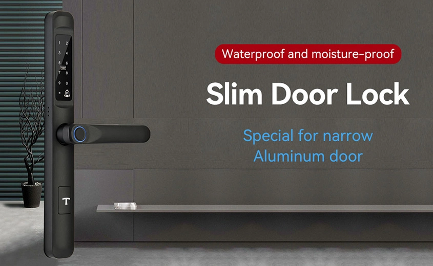 Waterproof Aluminum Slim Handle Smart Lock